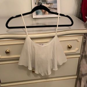 White flowy comp top